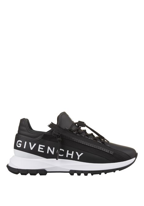 GIVENCHY Sneakers Da Running Spectre In Pelle Nera Con Zip - GIVENCHY