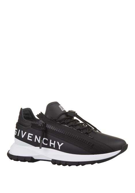 Sneakers Da Running Spectre In Pelle Nera Con Zip GIVENCHY | BH009BH1LL004