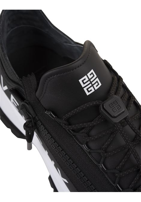 Sneakers Da Running Spectre In Pelle Nera Con Zip GIVENCHY | BH009BH1LL004