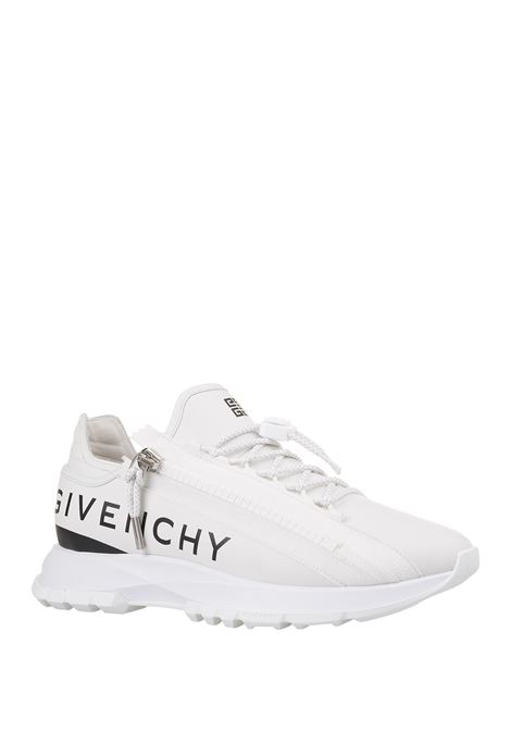 Sneakers Da Running Spectre In Pelle Bianca Con Zip GIVENCHY | BH009BH1LL100