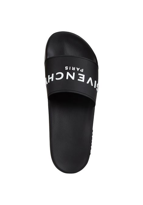 GIVENCHY Paris Slippers In Black Rubber GIVENCHY | BH301TH1H4001