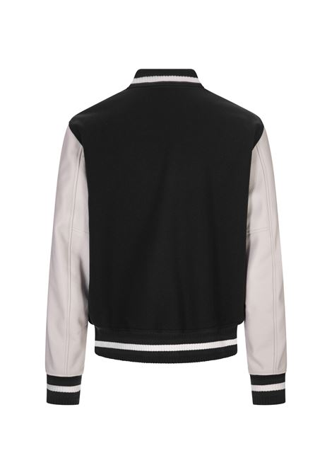 Bomber GIVENCHY Nero e Bianco In Lana e Pelle GIVENCHY | BM011S6Y16004