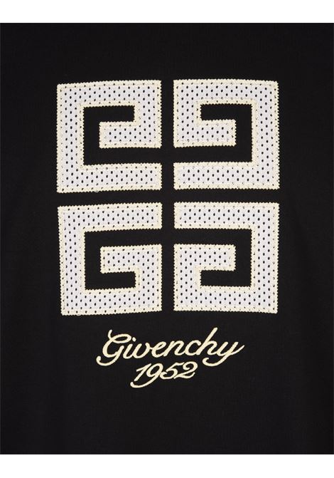 T-Shirt In Rete Nera Con Logo 4G e Firma GIVENCHY 1952 GIVENCHY | BM712H3YMV001