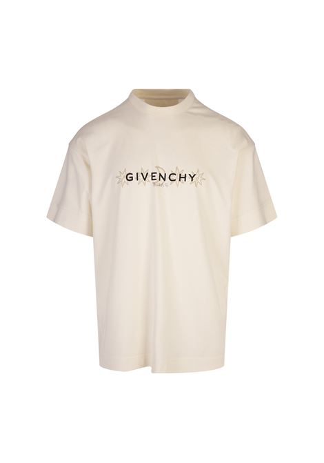 GIVENCHY T-Shirt GIVENCHY Reverse Avorio Con Stampa Tarocchi - GIVENCHY