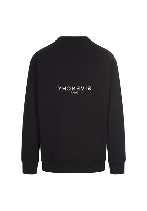 Felpa Slim GIVENCHY Reverse In Tessuto Garzato Nero GIVENCHY | BMJ0HA3Y8N001