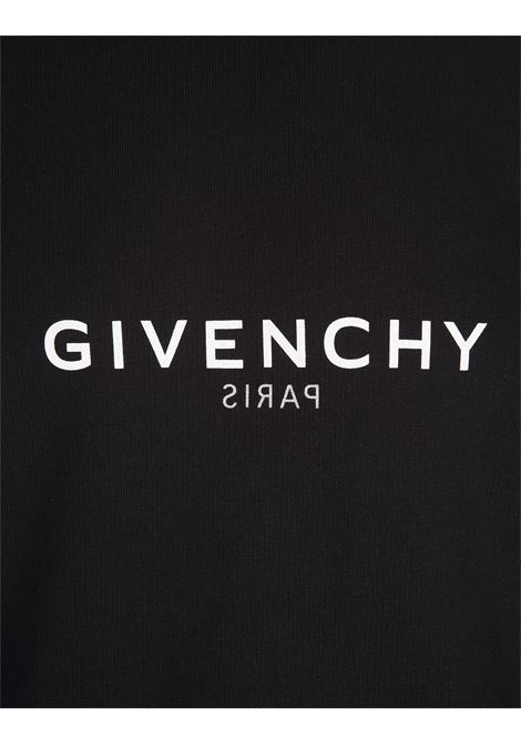 Felpa Slim GIVENCHY Reverse In Tessuto Garzato Nero GIVENCHY | BMJ0HA3Y8N001