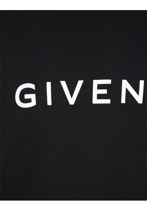 GIVENCHY Archetype Hoodie in Black Gauzed Fabric GIVENCHY | BMJ0HC3YAC001