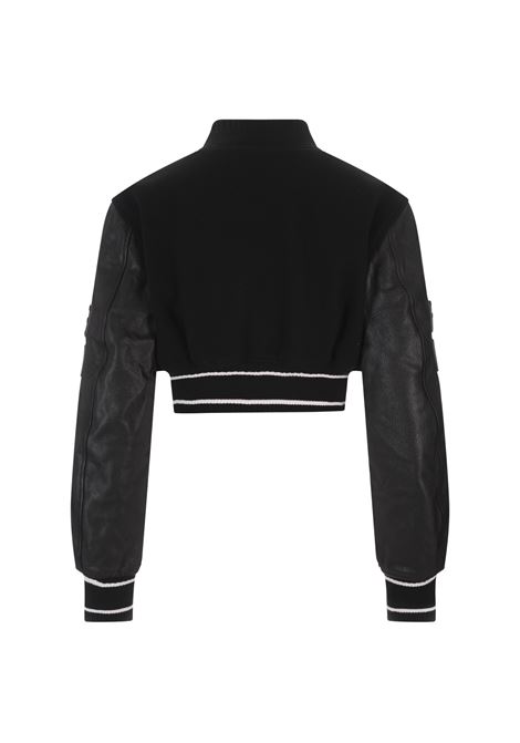 Black GIVENCHY 4G Short Bomber In Wool and Leather GIVENCHY | BW00CQ611N004