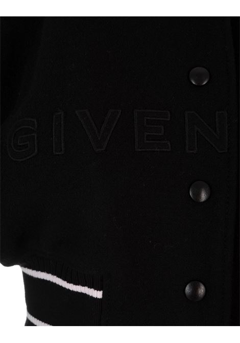 Black GIVENCHY 4G Short Bomber In Wool and Leather GIVENCHY | BW00CQ611N004