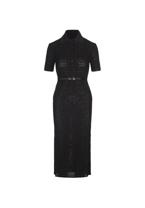 Black Voyou Polo Style Dress In 4G Jacquard GIVENCHY | BW224Y4ZA4001