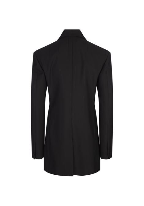 Blazer In Lana Nera Con Righe In Lurex GIVENCHY | BW30JL15KP001