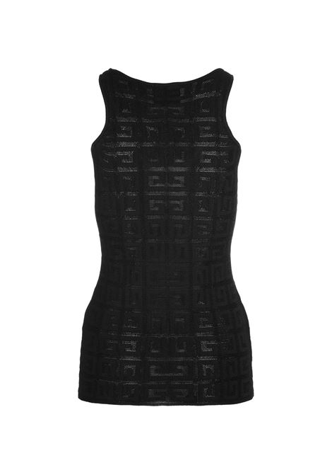 Slim Fit Black Jacquard 4G Tank Top GIVENCHY | BW60Z64ZAQ001