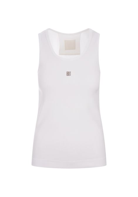 GIVENCHY Top Bianco Con Placca Logo - GIVENCHY