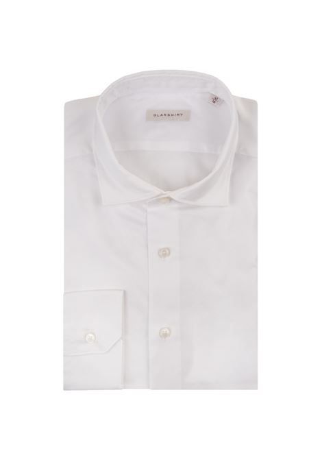 GLANSHIRT Camicia Slim Fit In Cotone Oxford Bianco - GLANSHIRT