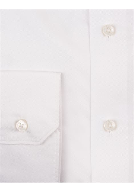 Camicia Slim Fit In Cotone Oxford Bianco GLANSHIRT | 5XSA00-G6039001