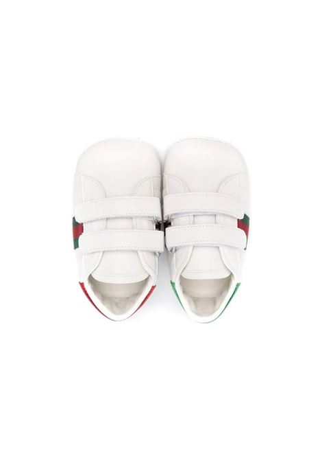 White Ace Sneakers With Web Detailing GUCCI KIDS | 500852-BKPT09070