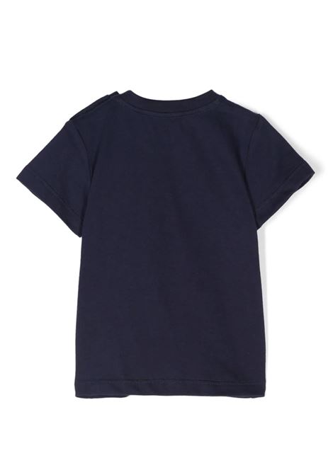 Dark Blue T-Shirt With Gucci Web Print GUCCI KIDS | 548034-XJGPI4392