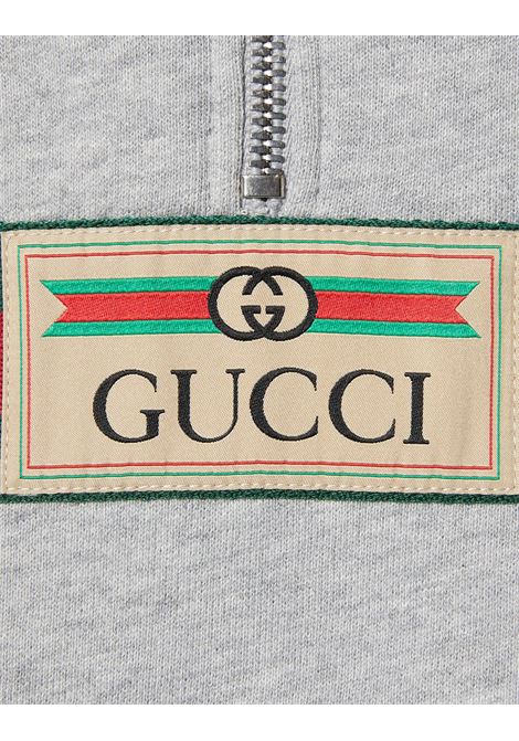 Giacca Oversize Grigia Con Logo Vintage Gucci GUCCI KIDS | 653666-XJDKA1049