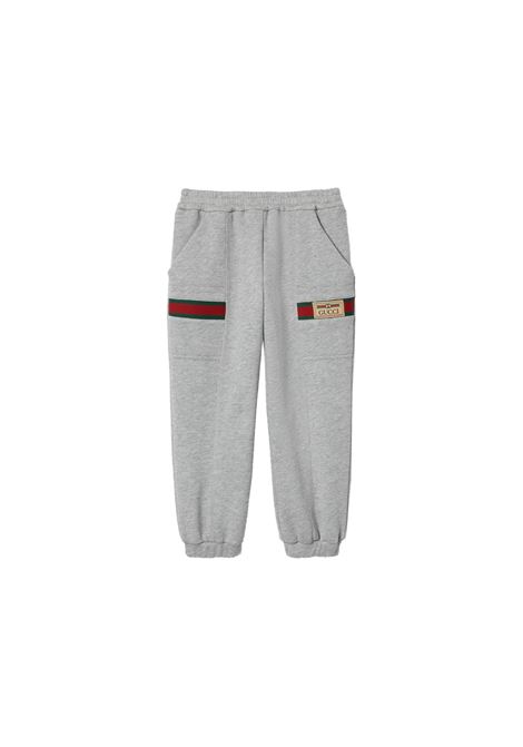 Grey Joggers With Vintage Gucci Logo GUCCI KIDS | 653667-XJDKA1049
