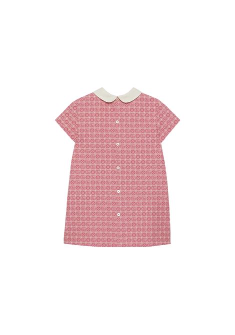 Pink Dress With Double G Motif GUCCI KIDS | 695480-XWATR5152