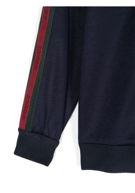 Dark Blue Technical Jersey Jacket with Zip GUCCI KIDS | 784117-XJGNR4340