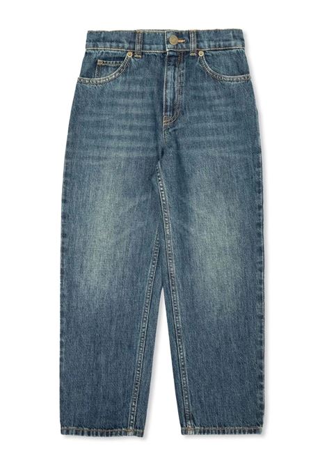 Jeans A Gamba Dritta In Denim Blu Scuro GUCCI KIDS | 787179-XDC014759