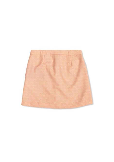 Pink Gucci Jacquard Wool Flannel Skirt GUCCI KIDS | 787325-XWA2B5337