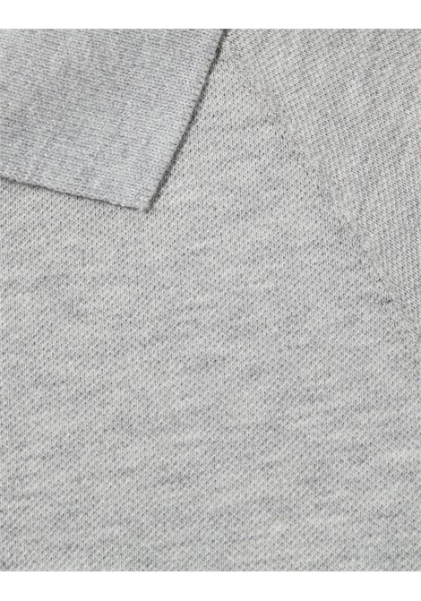 Light Grey Oversized Polo Shirt With Web Ribbon GUCCI KIDS | 787342-XJF3F1049