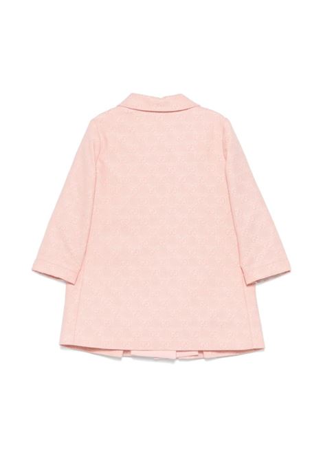 Pink and Ivory GG Wool Flannel Coat GUCCI KIDS | 788025-ZAQFK5337