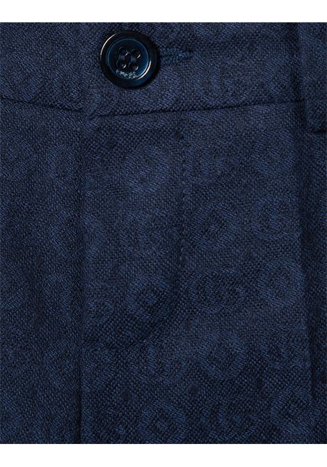 Dark Blue Flannel Classic Trousers GUCCI KIDS | 791240-XWA194486