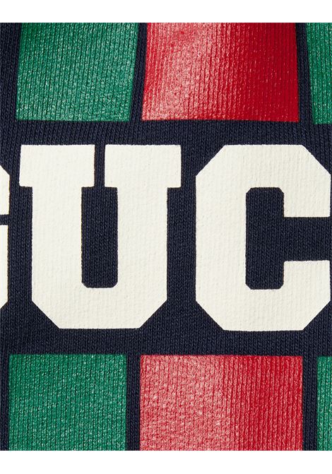 Joggers Blu Scuro Con Stampa Gucci Web GUCCI KIDS | 791862-XJGOF4392