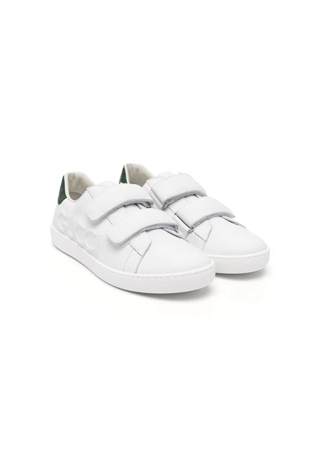 Gucci Sneakers In White and Green Leather GUCCI KIDS | 793052-AADOV9054