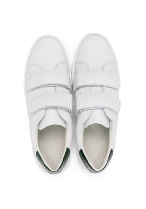 Sneakers Gucci In Pelle Bianca e Verde GUCCI KIDS | 793052-AADOV9054