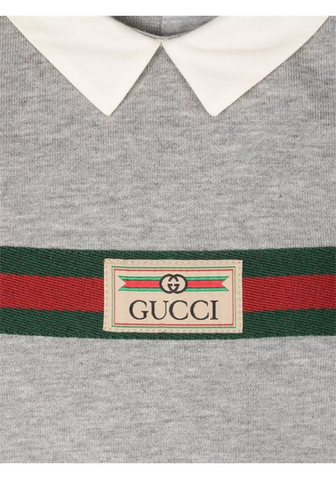 Gift Set With Grey Playsuit and Matching Hat GUCCI KIDS | 793377-XJF8F1173