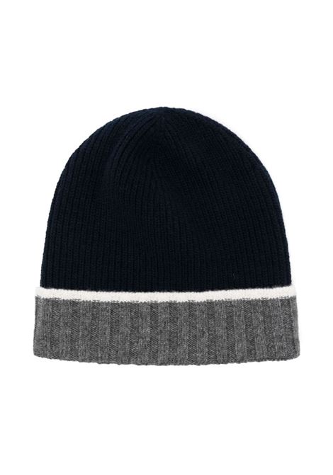 Blue and Grey Merino Wool Hat IL GUFO | A24EO360EM2204908