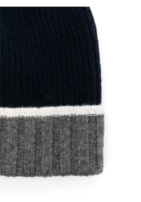 Blue and Grey Merino Wool Hat IL GUFO | A24EO360EM2204908