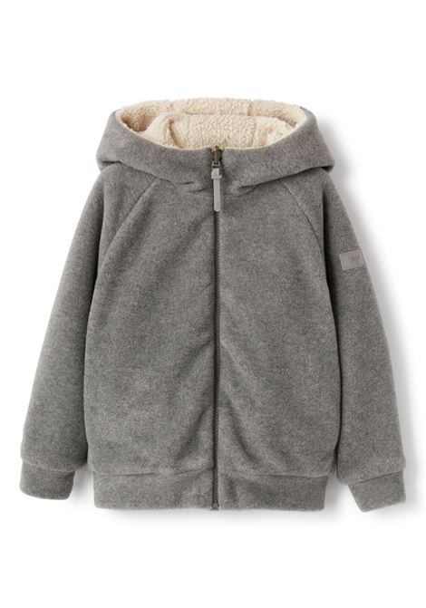 Grey Fleece Reversible Hooded Jacket IL GUFO | A24GA442M01080811