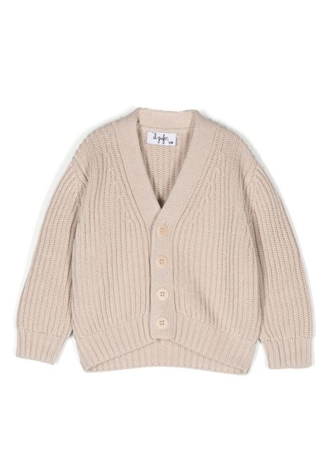 Cardigan In Cotone Organico Beige IL GUFO | A24GF434EM109118