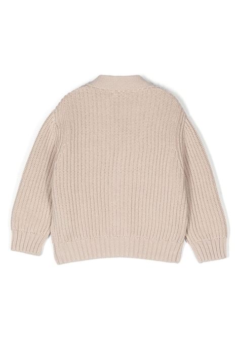 Cardigan In Cotone Organico Beige IL GUFO | A24GF434EM109118