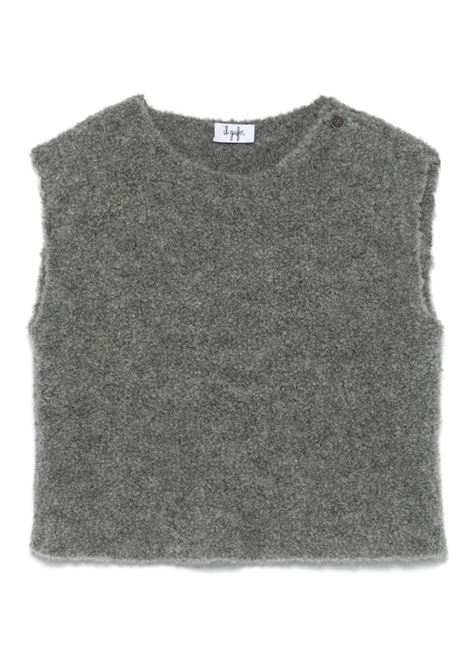 Grey Boxy Boucl? Vest IL GUFO | A24GL095EM435074