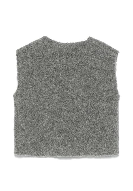 Grey Boxy Boucl? Vest IL GUFO | A24GL095EM435074