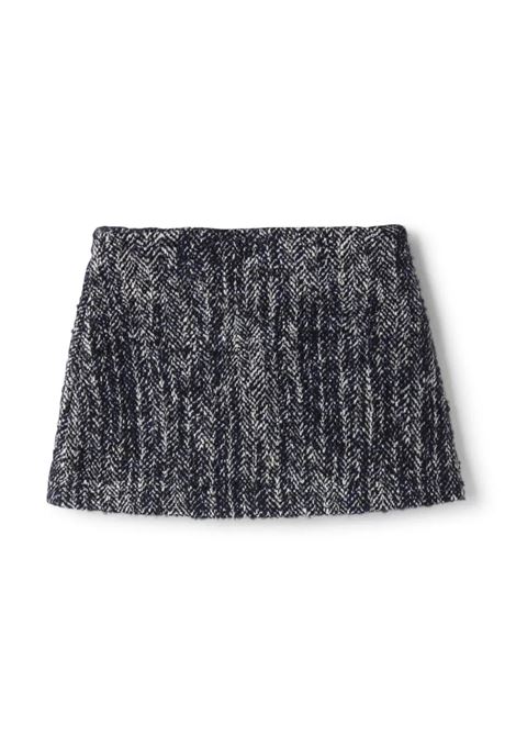 Blue Tweed Skirt IL GUFO | A24GN153W0063497