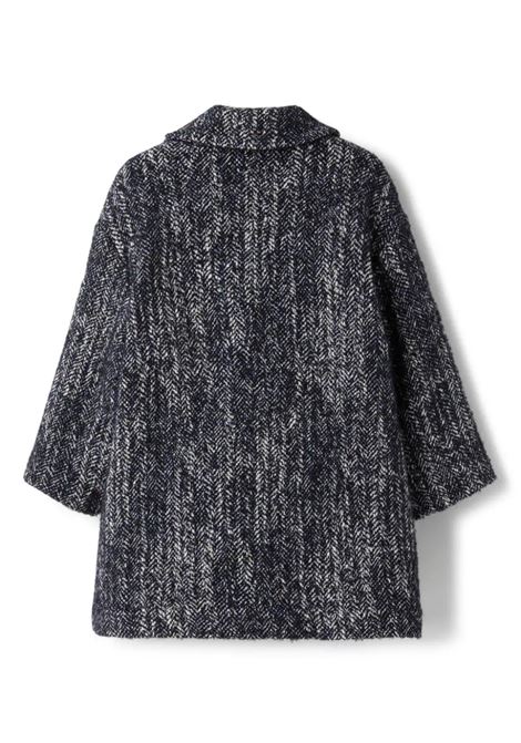 Cappotto In Tweed Blu IL GUFO | A24GP347W0063497