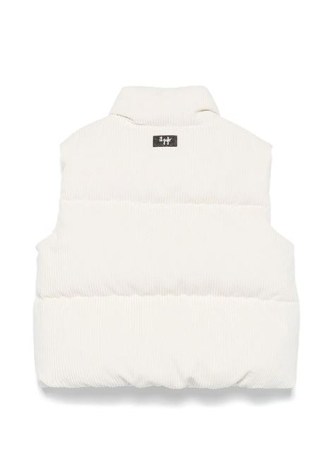 Gilet Imbottito In Velluto a Coste Bianco IL GUFO | A24GT045V0018102