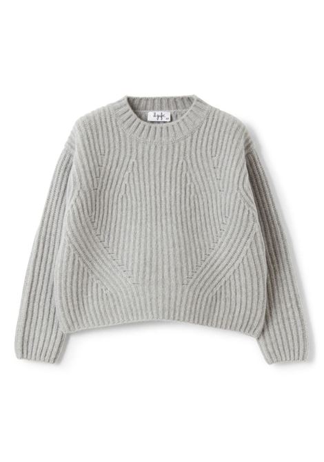 Grey English Rib Wool Sweater IL GUFO | A24MA454EM220072