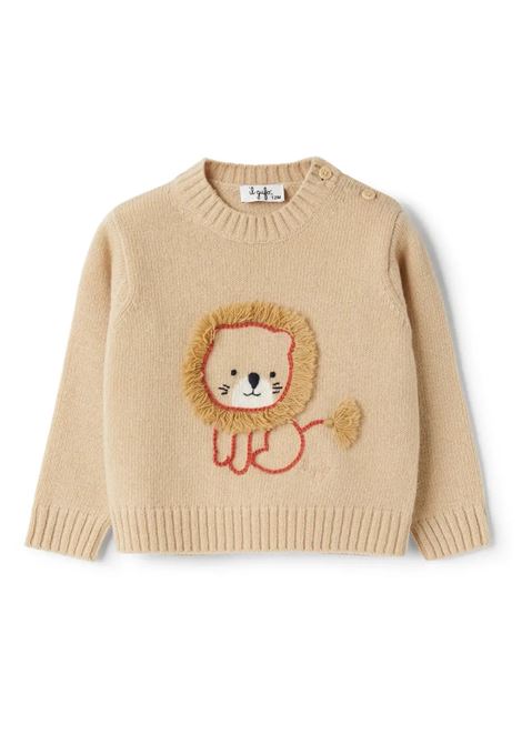 Root Wool Sweater With Embroidered Lion IL GUFO | A24MA466EM220118