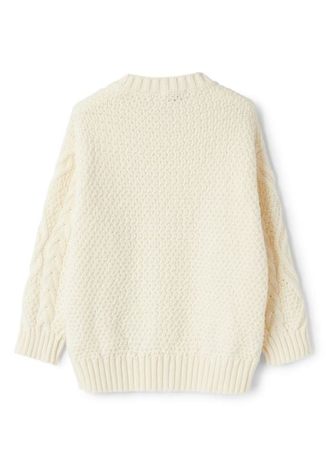 Maglione Bianco Latte In Lana e Cotone IL GUFO | A24MA470EM436100