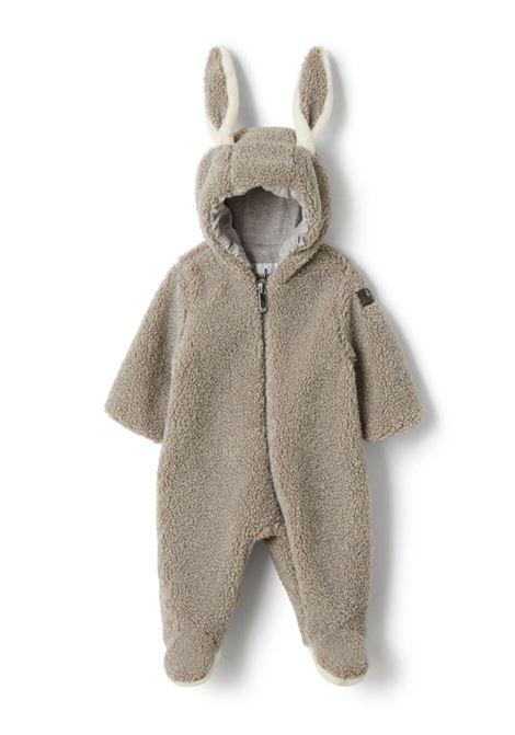 Grey Teddy Jumpsuit With Rabbit Ears IL GUFO | A24NO058PE015071