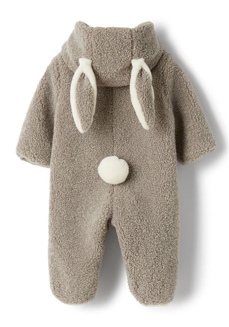 Grey Teddy Jumpsuit With Rabbit Ears IL GUFO | A24NO058PE015071