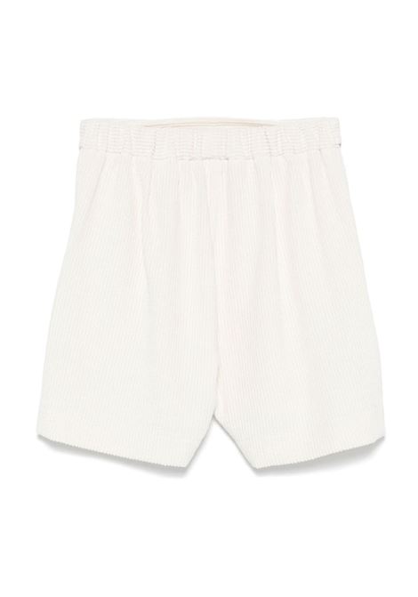 White Corduroy Bermuda Shorts  IL GUFO | A24PB175V0018102